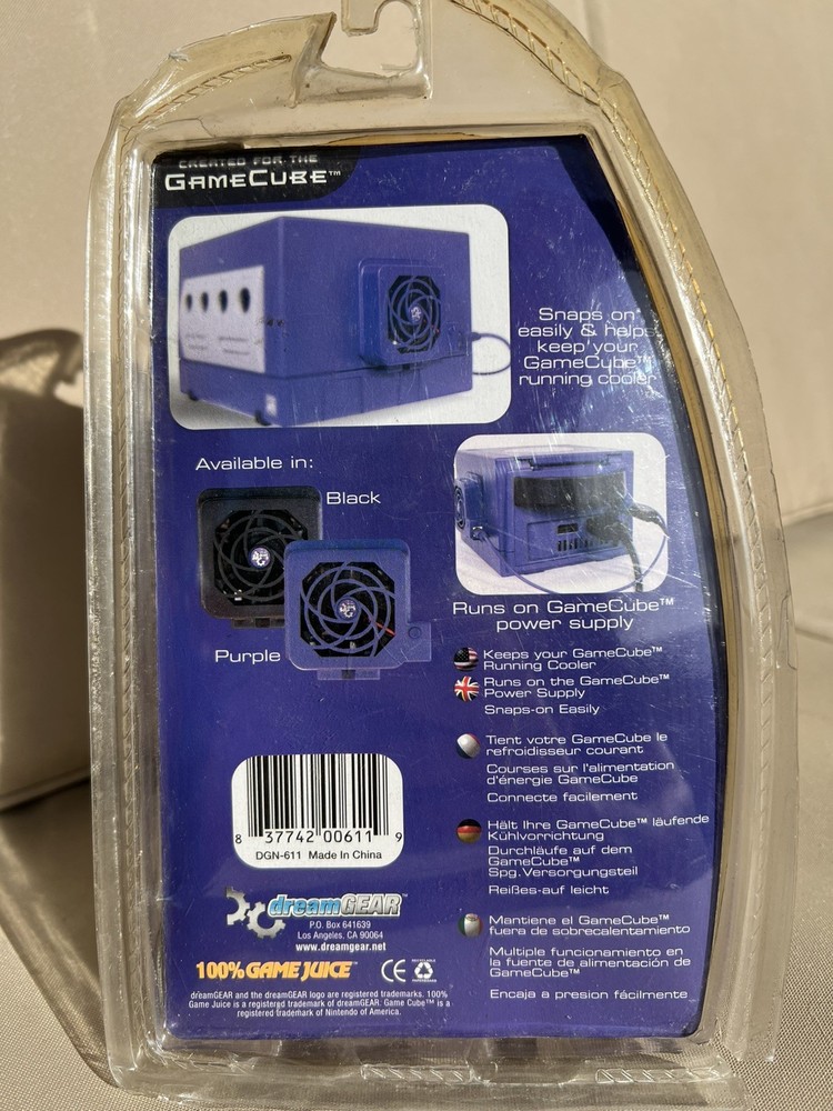 NEW Snap on External indigo/Purple Gamecube Console System Digi Cooling Fan
