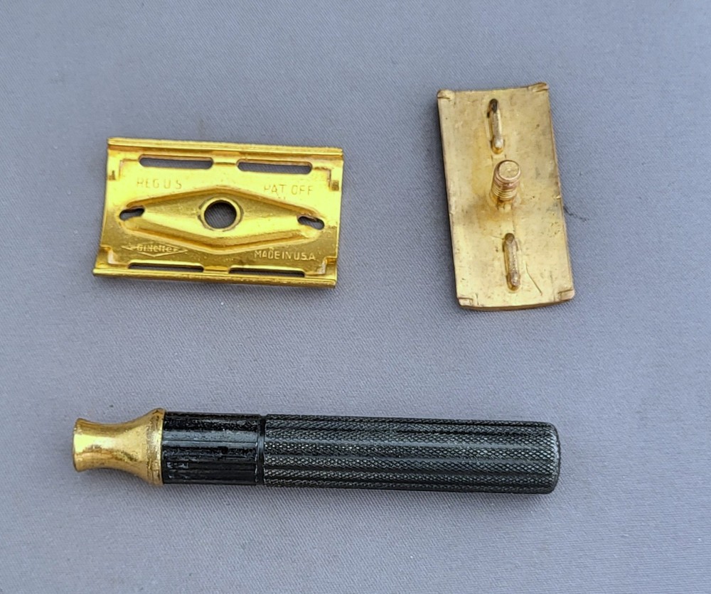 1941-1946 Gillette Fat Handle DE Tech Razor - CLEAN