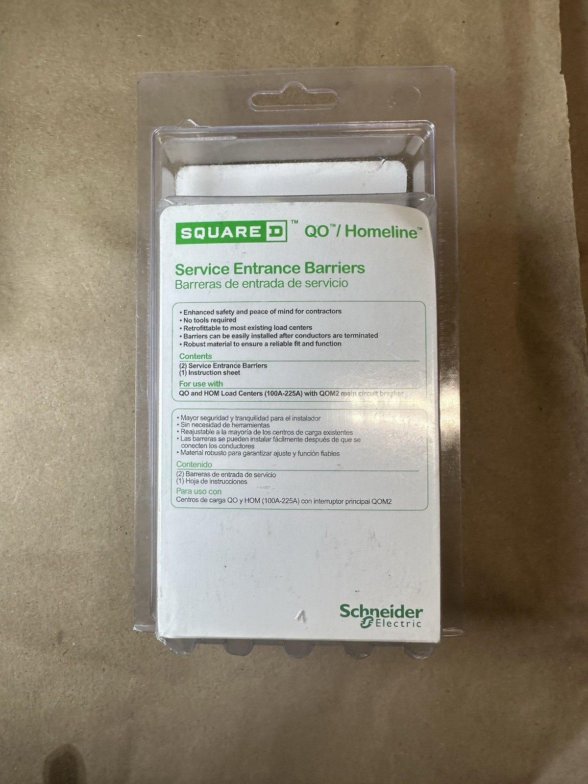 Square D PKSB1HA Service Entrance Barriers QO Homeline 100-225A QOM2 New