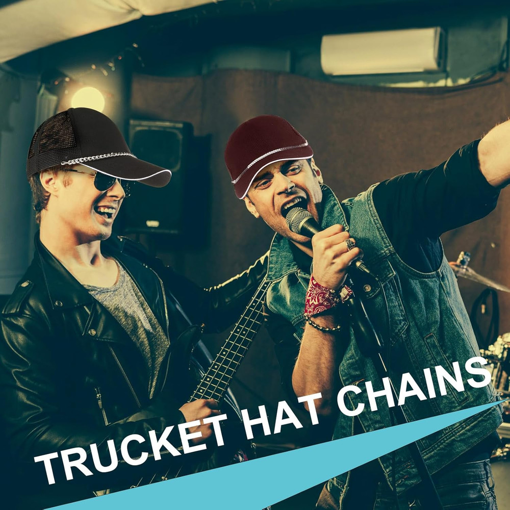 9-Piece Trucker Hat Chain Charms for Customizing Mesh Baseball Caps
