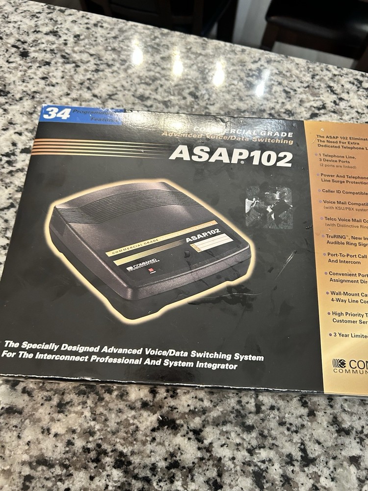Command Communications Asap104 4-Port Advanced Voice/Data Switcher w/ Adapter