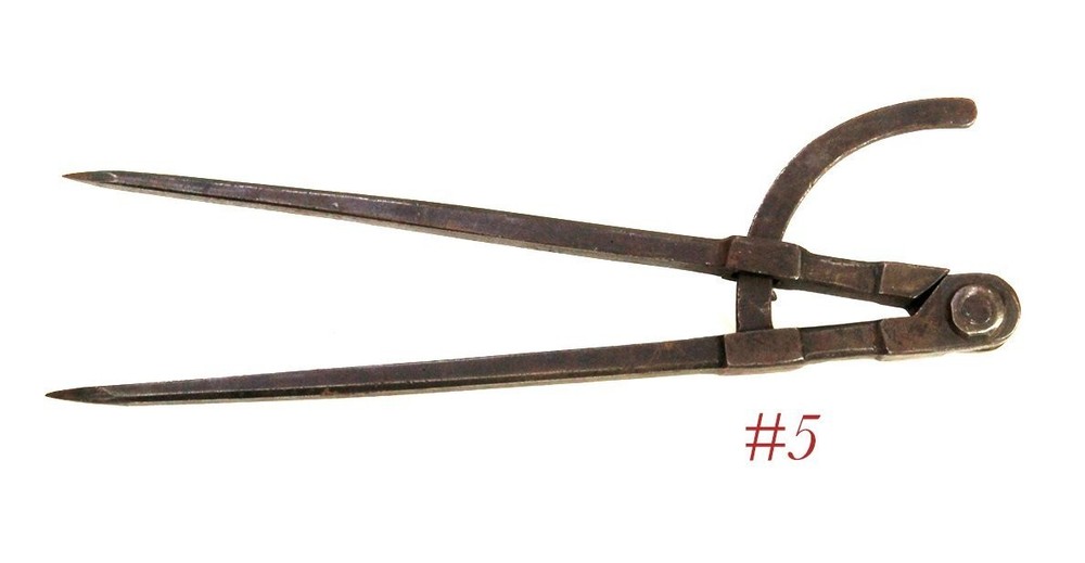 wrought iron LARGE BLACKSMITH CALIPER DIVIDER TOOLS thick heavy metal