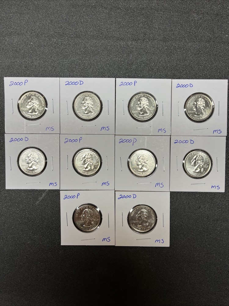 2000 P&D Washington Quarter State Set BU