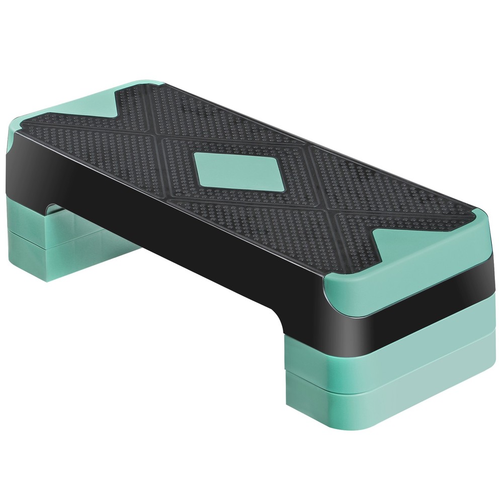 26" Aerobic Exercise Step Platform w/4 Risers Adjustable Workout Stepper 4 Color