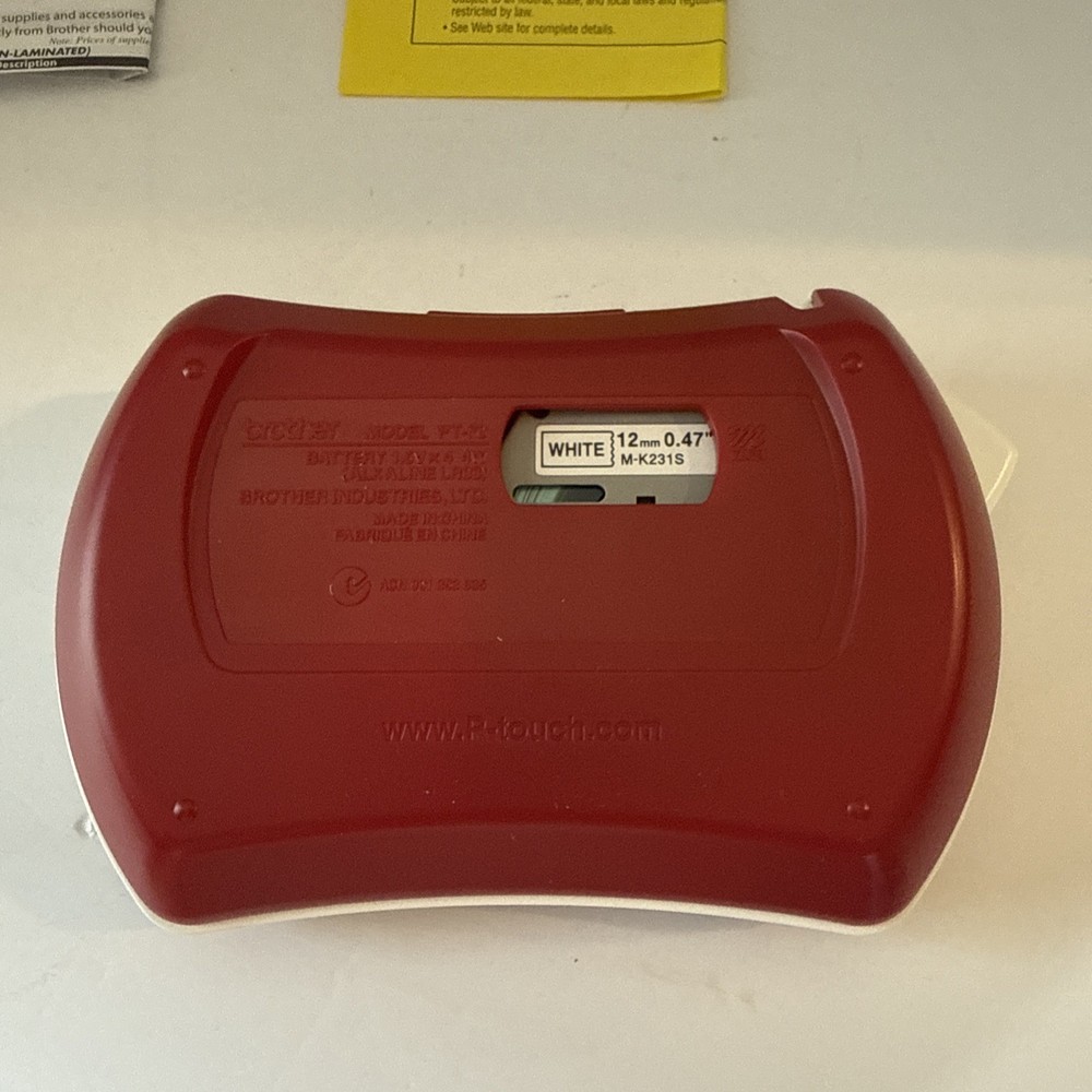 Brother P-Touch PT-70 Label Maker Printer Red Tested