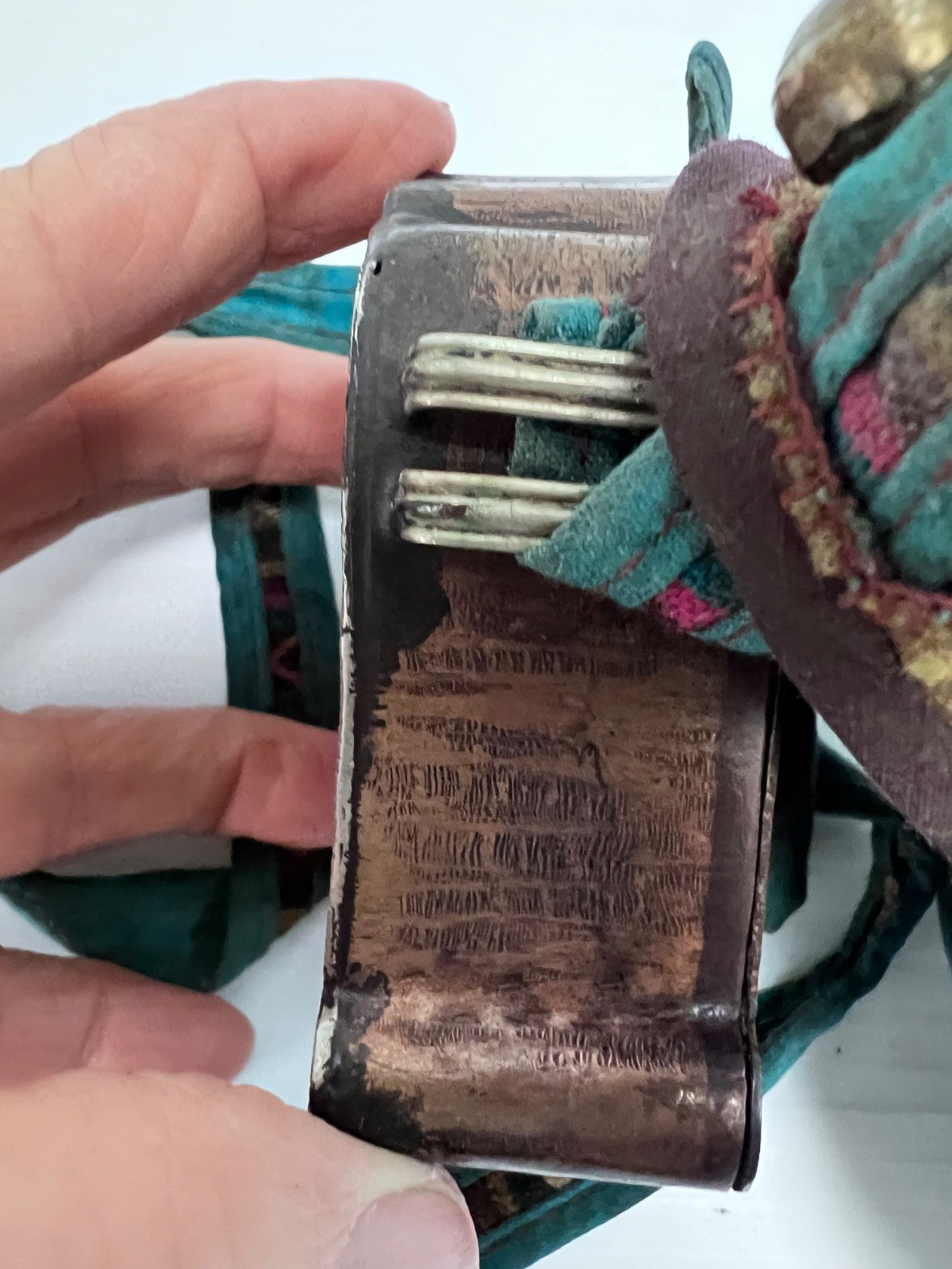 Early 20th Century Large Antique Tibetan Ghau Prayer Box with Three Buddha