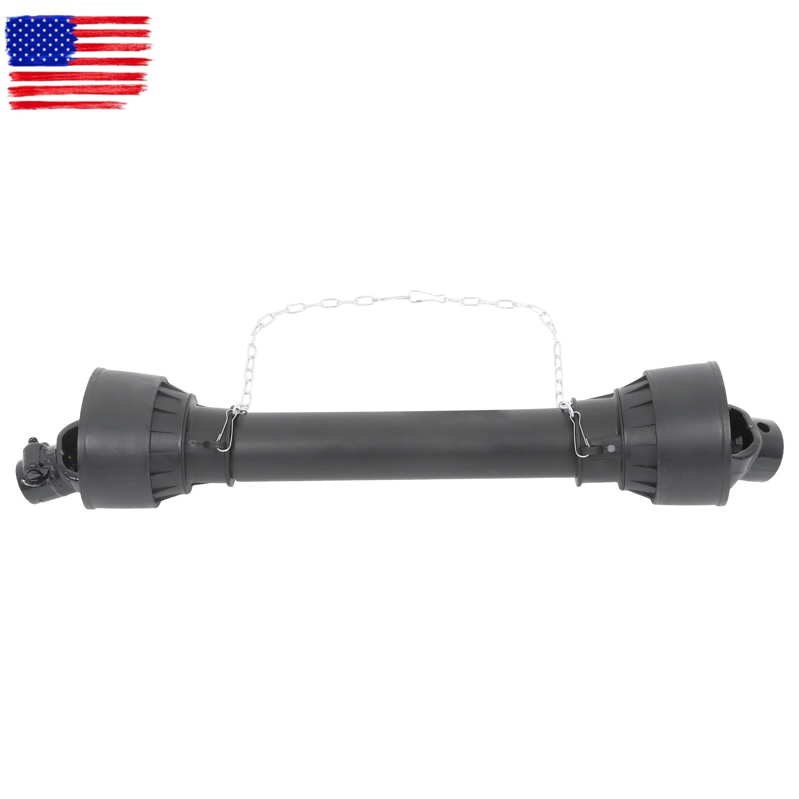 PTO Shaft PTO Driveshaft for Tractor 1-3/8" Spline/Round Ends 30-39" Black