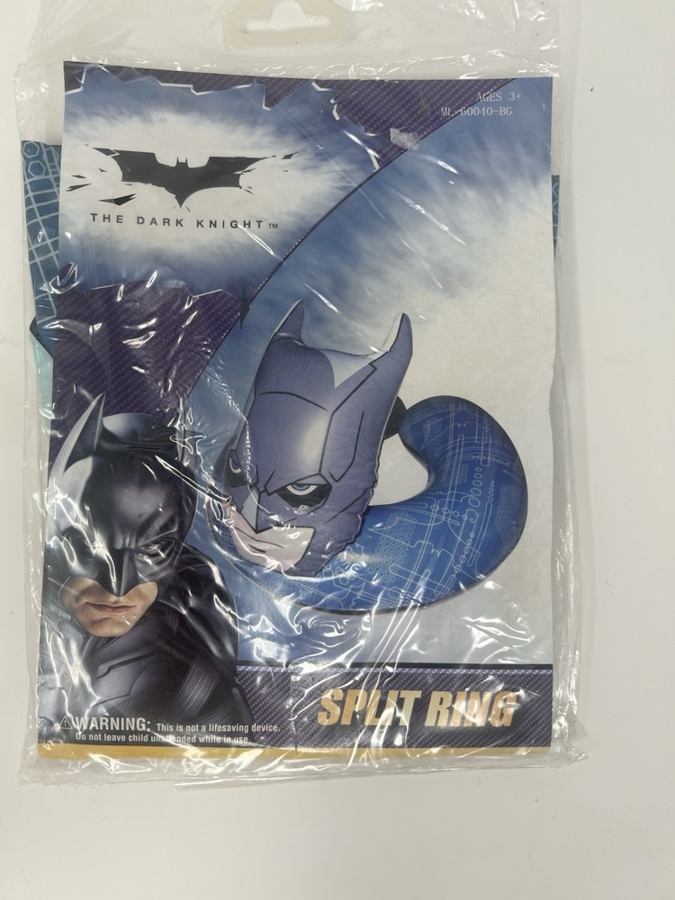 NEW In Package DC Comics Dark Knight BATMAN Split Ring Inflatable Float for Pool