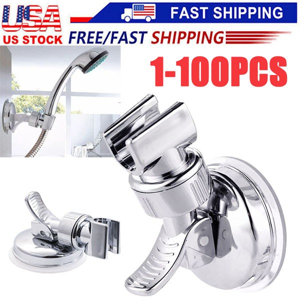 Adjustable Shower Head Holder Suction Cup Handheld Showerhead Wall Mount Bracket