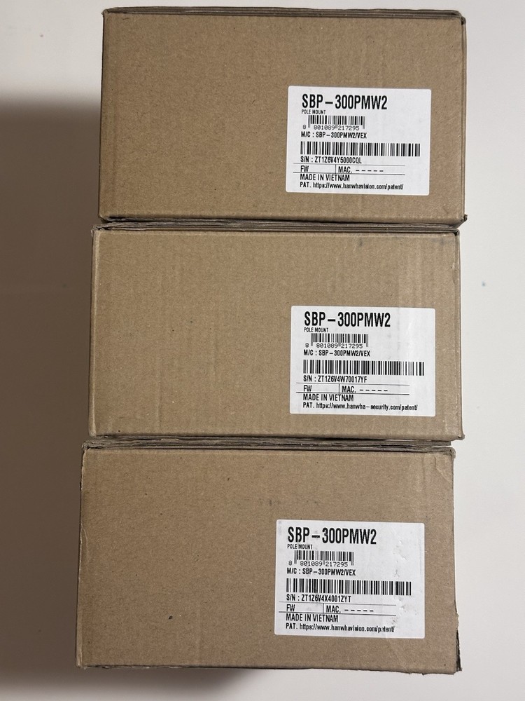 Hanwha Vision SBP-300PMW2 Pole Mount For Camera - Open Box