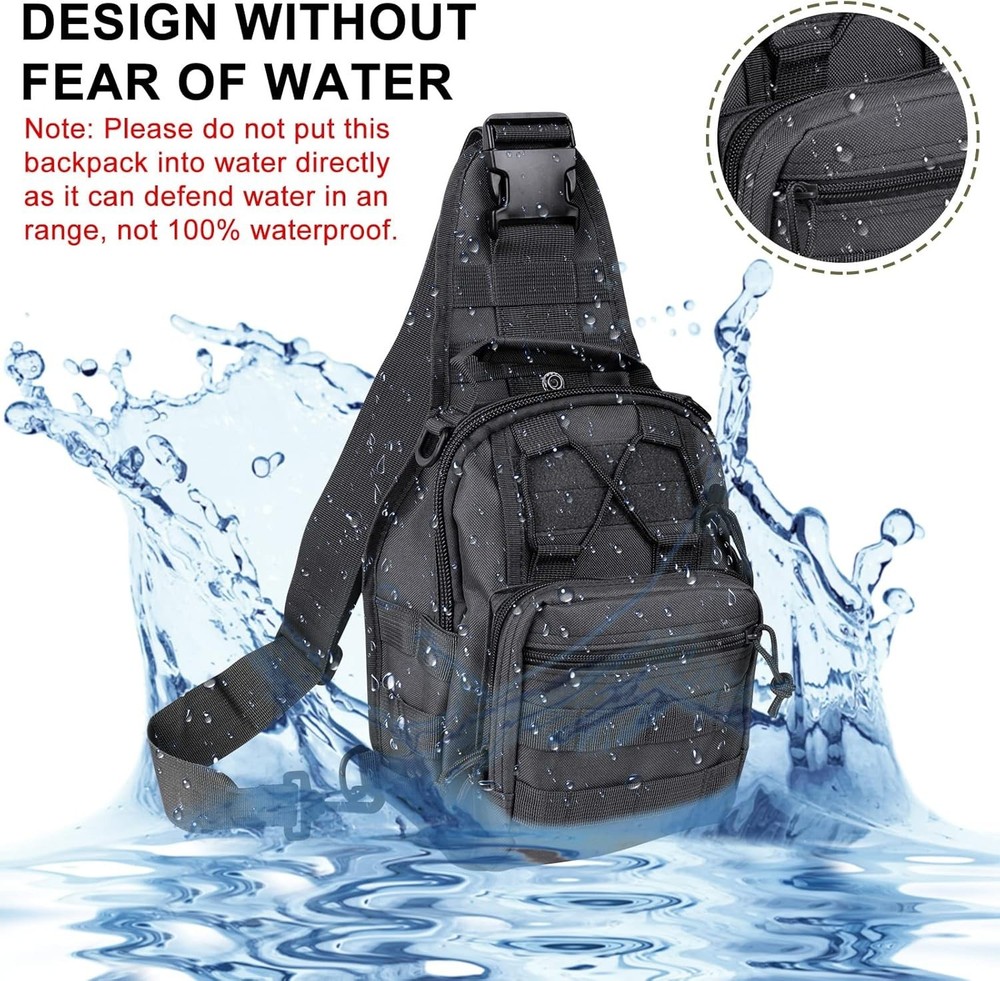Compact and Versatile Tactical Sling Backpack - Perfect for School, Travel, Work