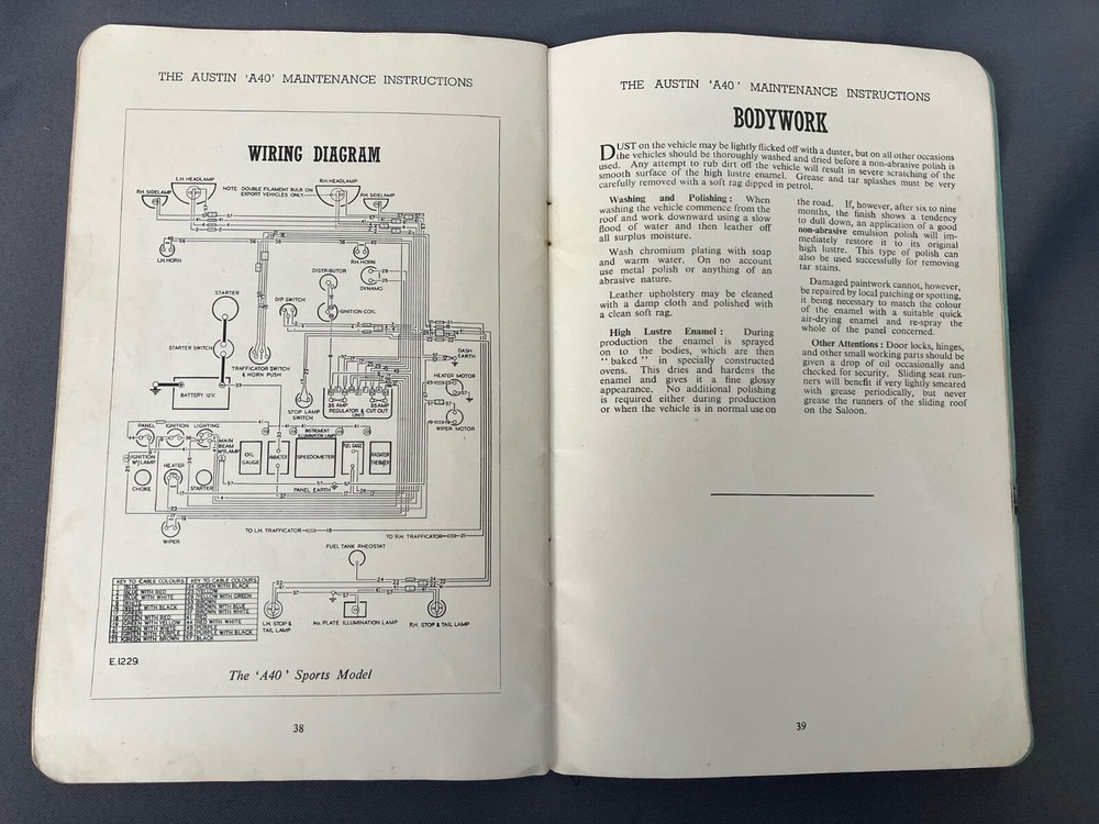 The Austin 'A40' Models Running & Maintenance Instructions