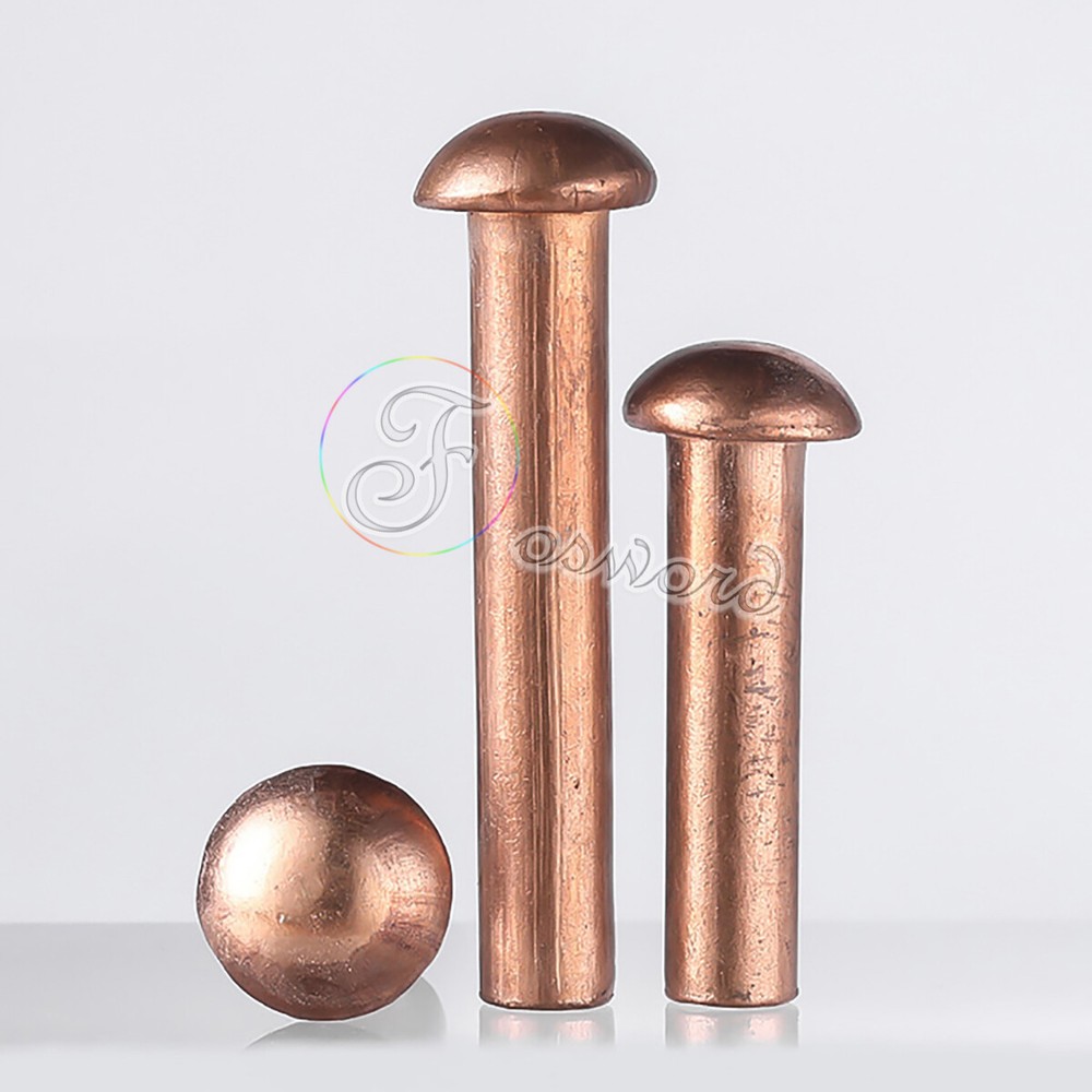 Dome Rivet Pure Copper Button Round Head Solid Rivets M2 M2.5 M3 M4 M5 M6 M3*4