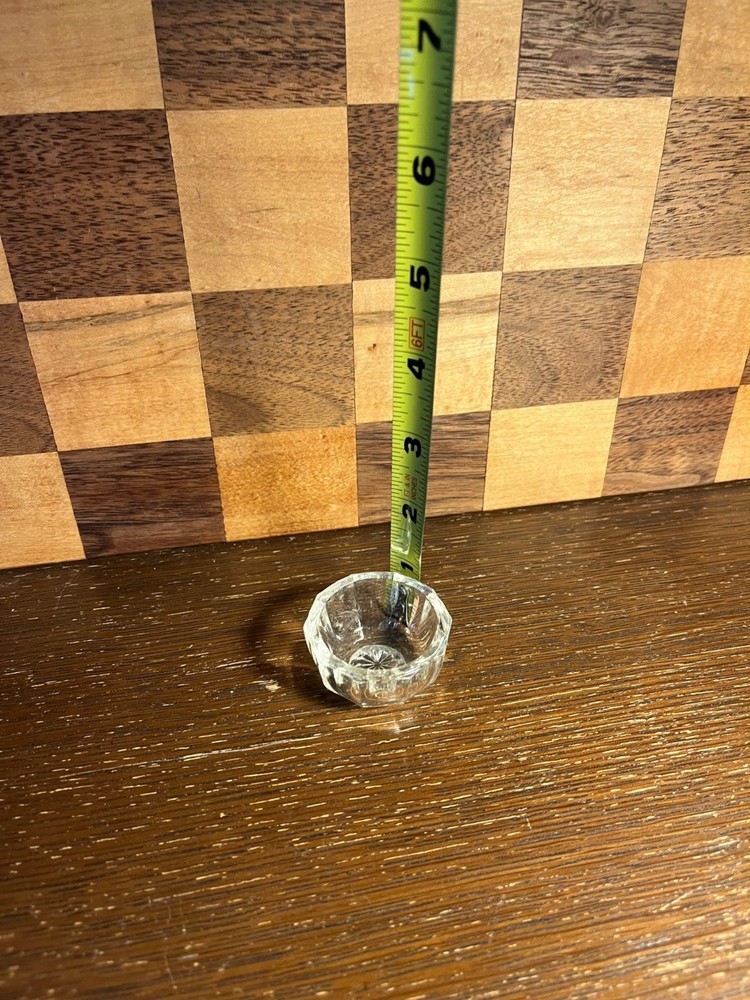 Vintage Round Clear Open Salt Cellar