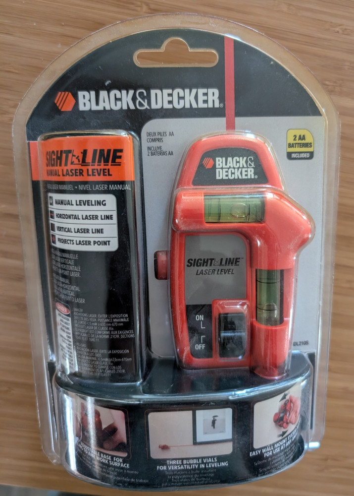 BLACK & DECKER SIGHT LINE MANUAL LASER LEVEL