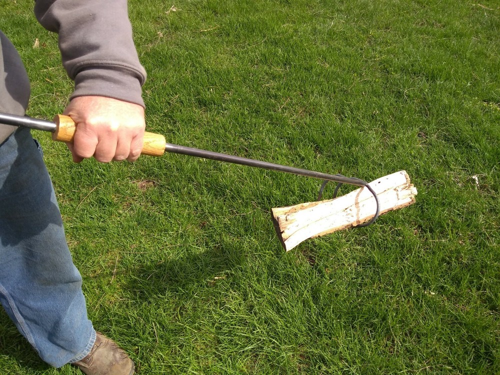 CLINKER GRABBER FIRE TOOL Log Mover Turner Fire Pit Campfire Fireplace Stove