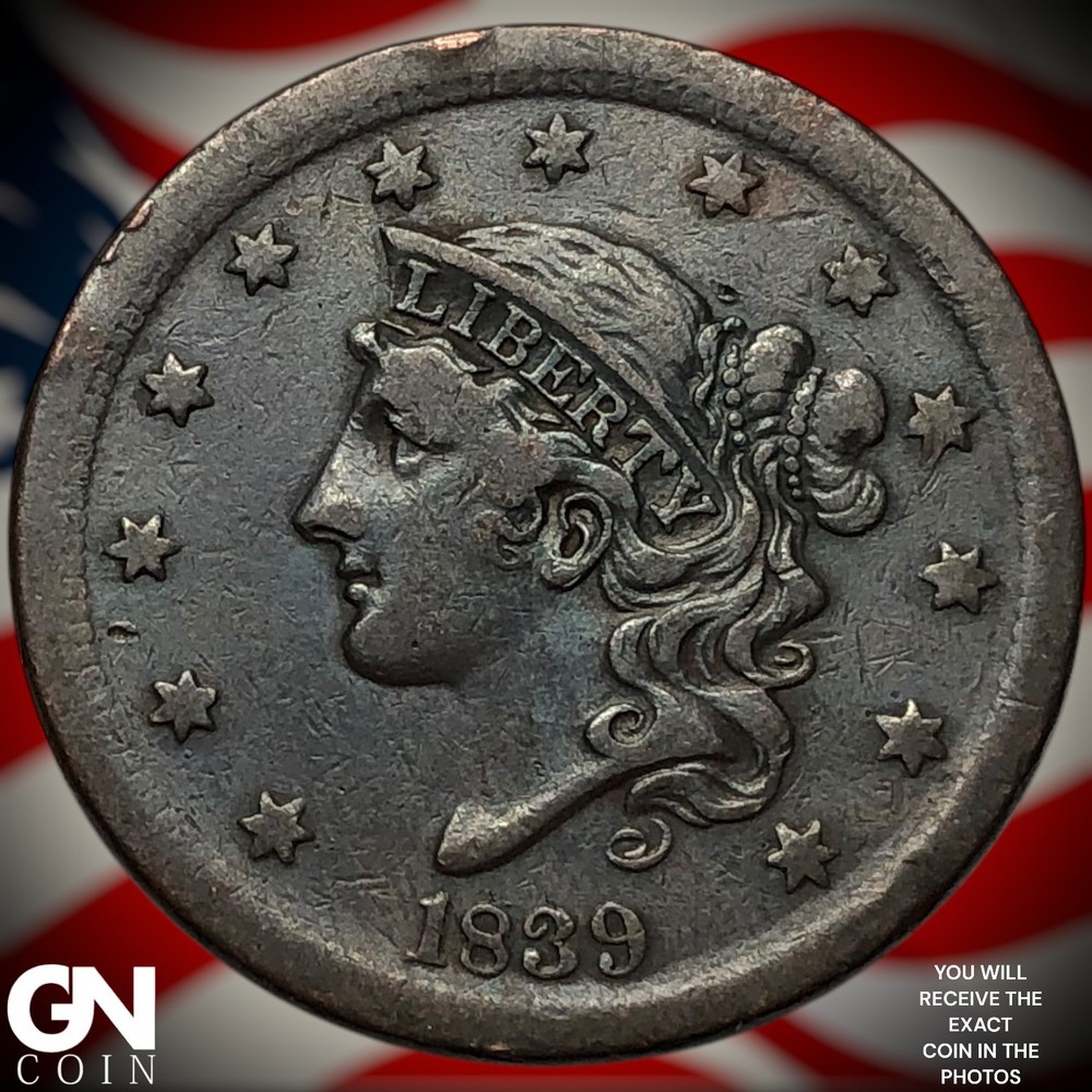 1839 Silly Head Large Cent Z0967