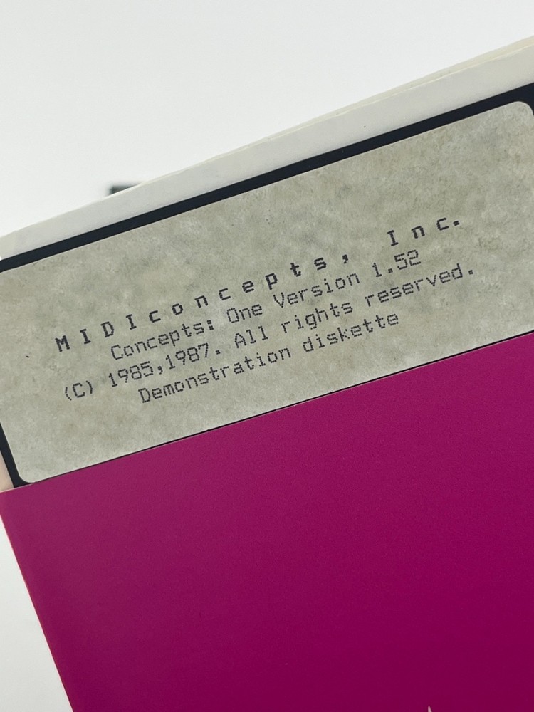 Midi Concepts Demo Disk 1.51 1.52 1987 Commodore 64 Midi Interface Floppy