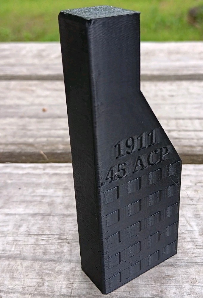 1911 .45 ACP Single Stack Speed Loader/Finger Saver For Magazine - Black