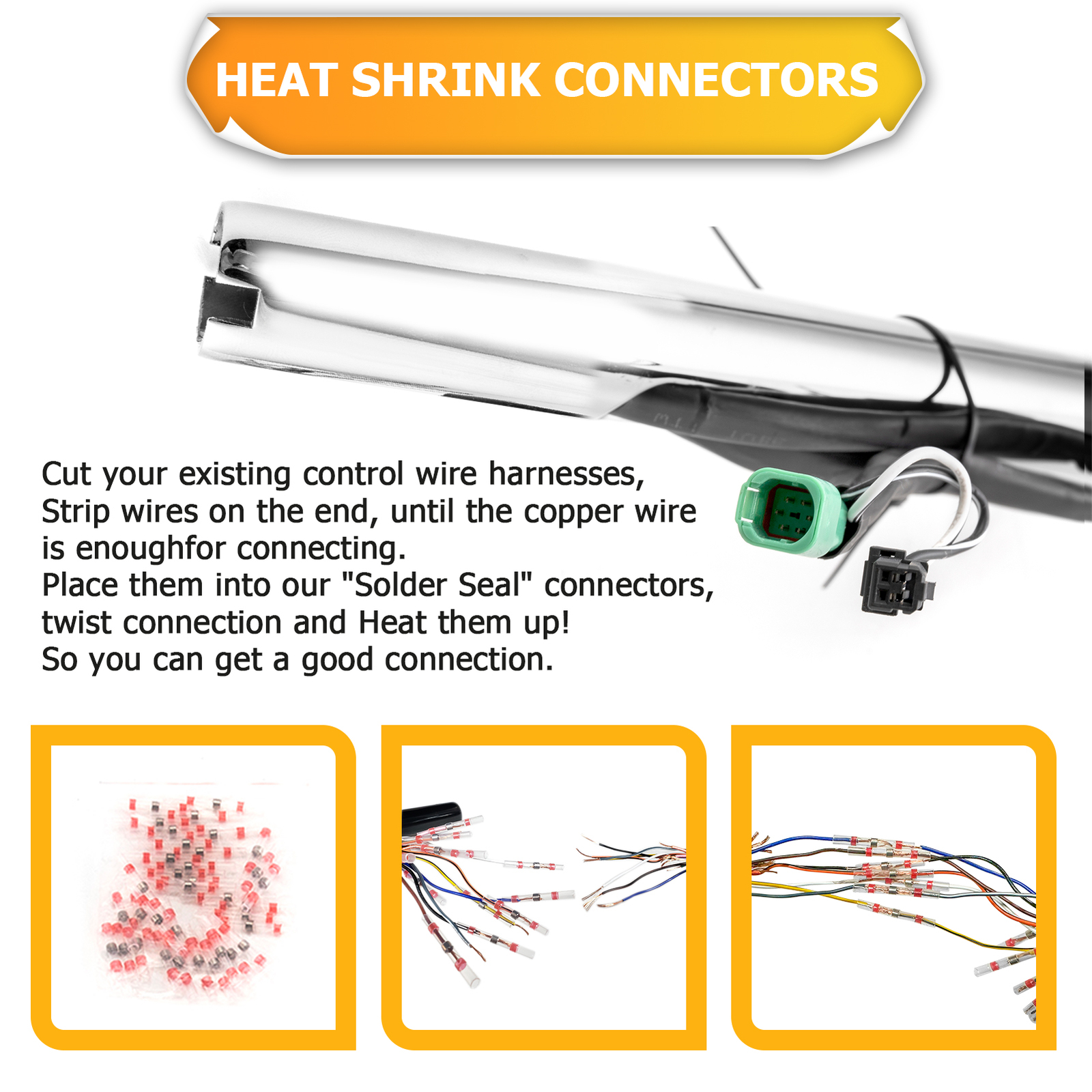 Pre-Wired 12" Meathook Handlebars For Harley Electra Glide Ultra Classic 08-13