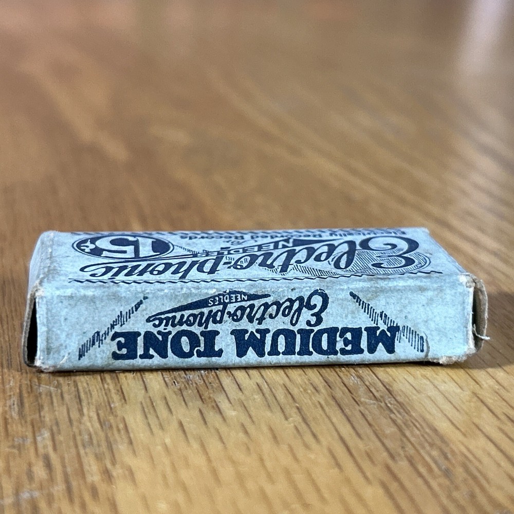 Antique Electro-phonic Phonograph Needle Package Original Medium Tone