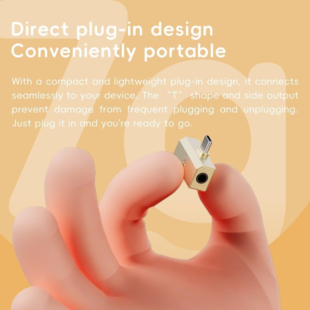 FiiO/Snowsky Tiny DAC Headphone Amp,PEQ,DSD256,PCM, 3.5mm+Type-C(Tiny A, Silver)