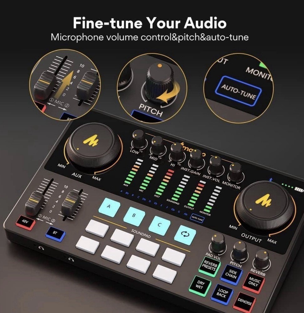 Maono MaonoCaster E2 Podcast Bundle Dynamic Microphone USB Audio Interface