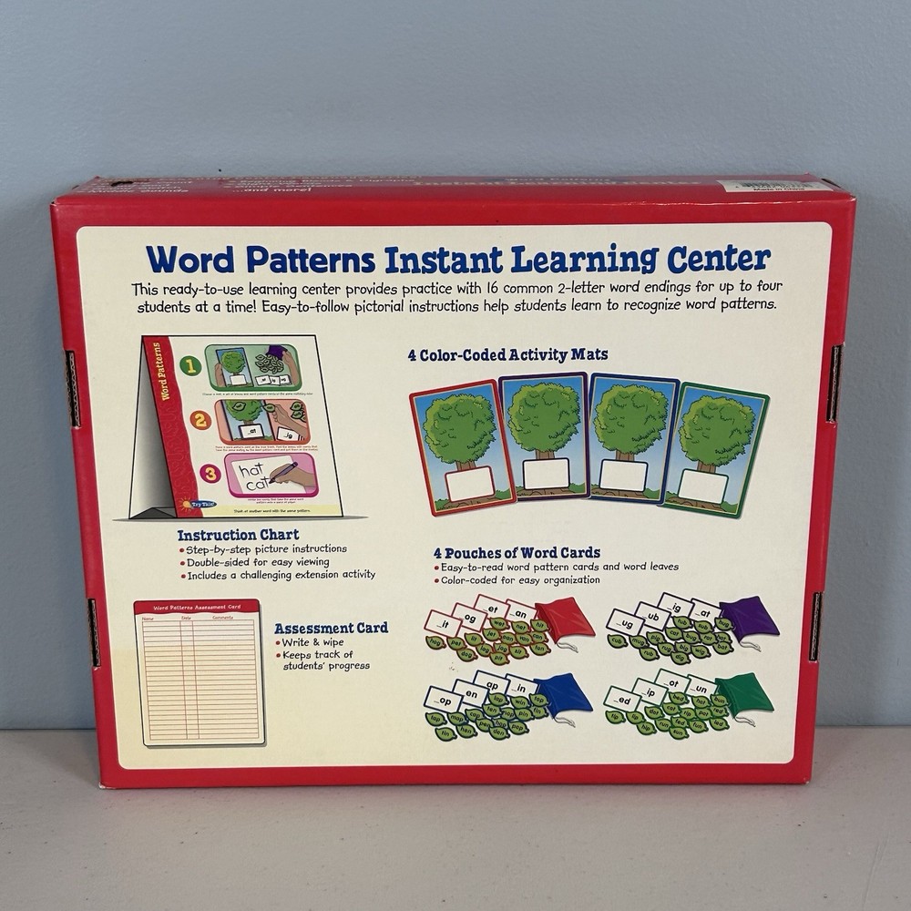 Lakeshore Word Patterns Instant Learning Center Educational Homeschool Beginner
