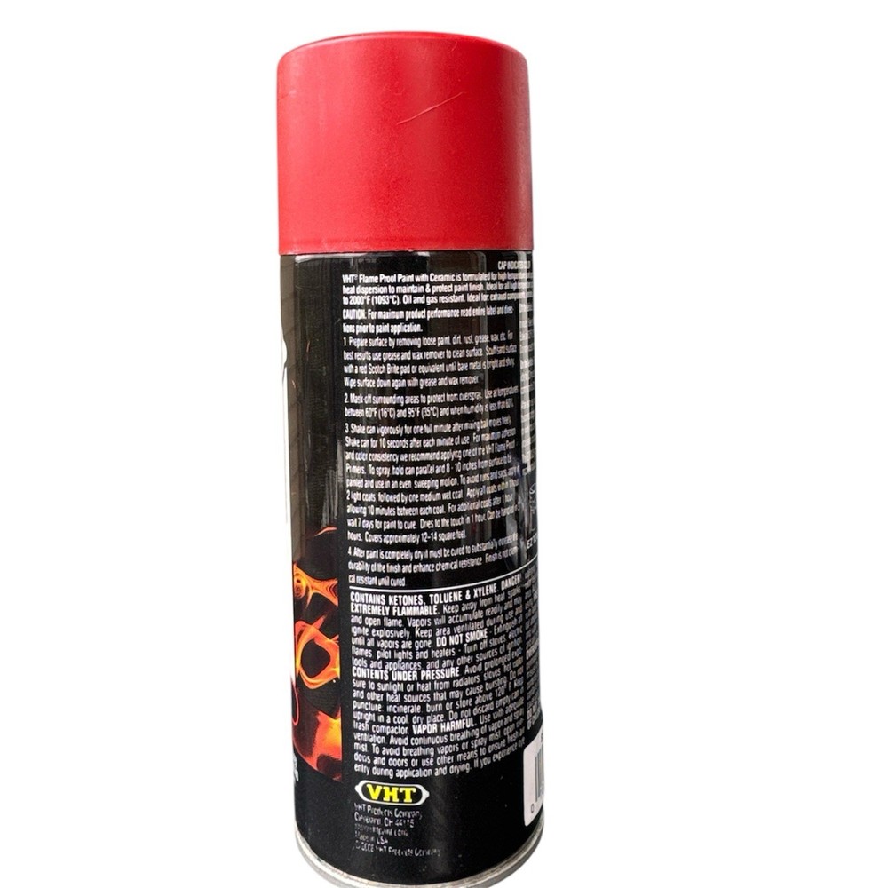VHT SP109 High Temperature Flame Proof FLAT RED Header Spray Paint - 11oz