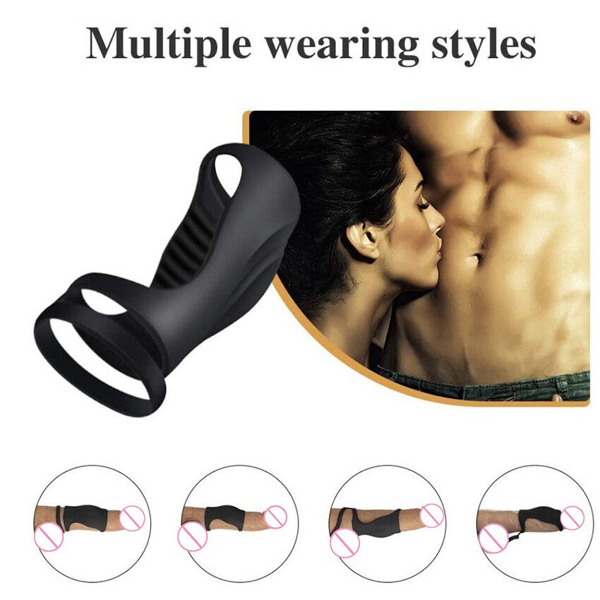 Penis Extender Enlarger Sleeve-Ring-Reusable Condoms Delay Ejaculation for Men