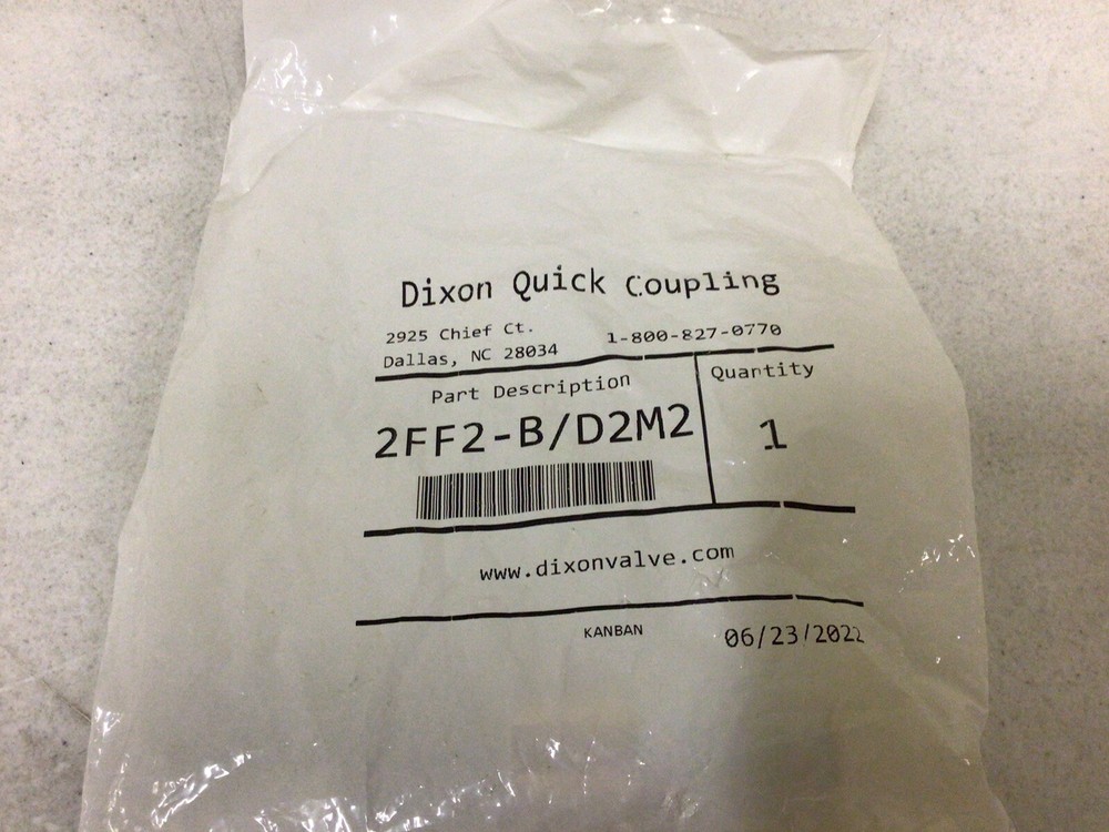 NEW, DIXON QUICK COUPLING 2FF2-B/D2M2 PNEUMATIC MANUAL THREADED FEMALE COUPLER