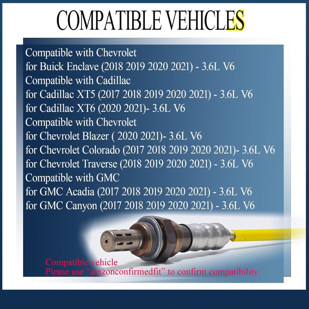 Oxygen O2 Sensor (4PCS Set) - Upstream & Downstream for Buick Enclave, Cadill...