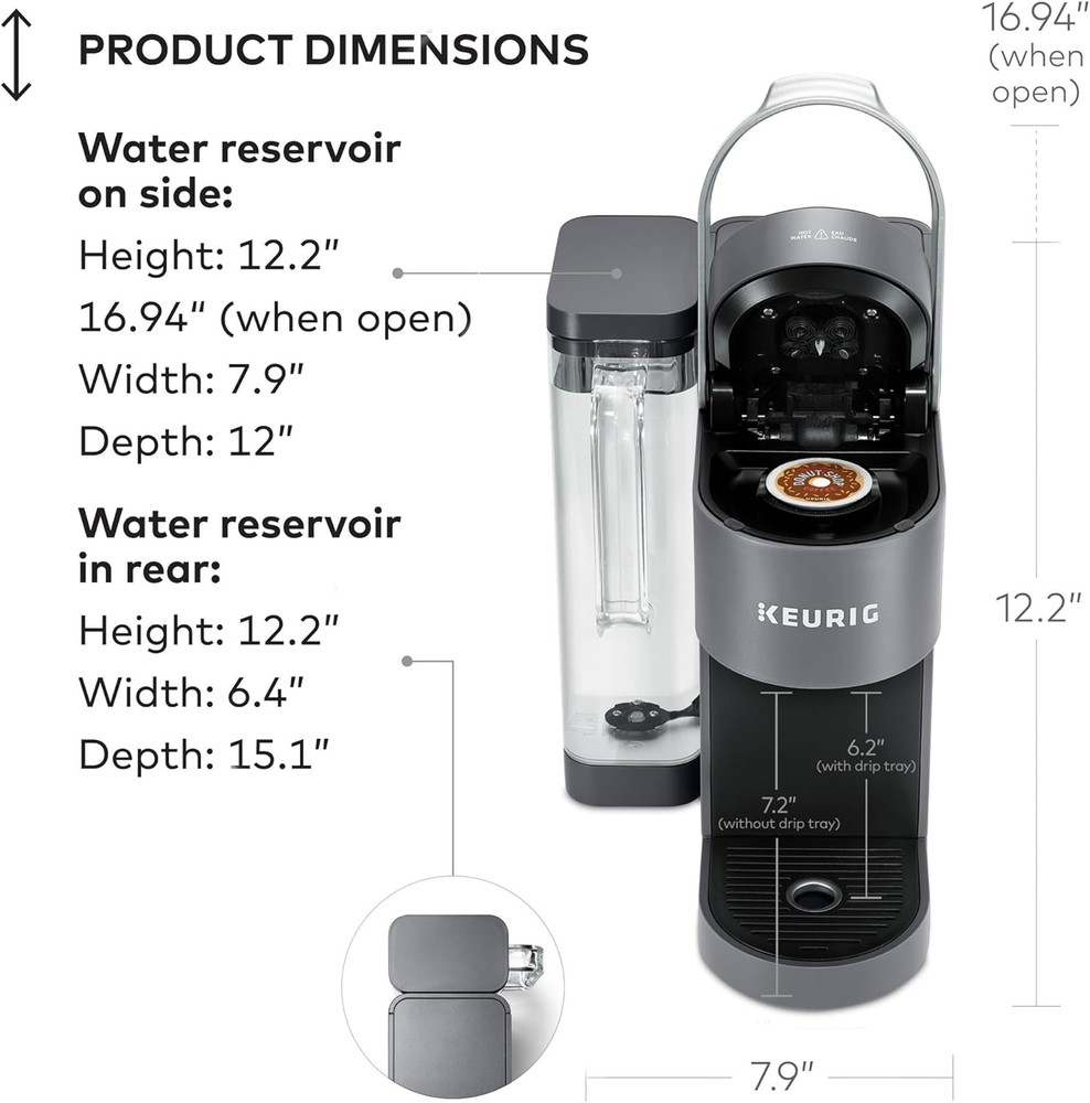 Keurig K-Supreme Single Serve Coffee Maker with Multistream Technology, Gray