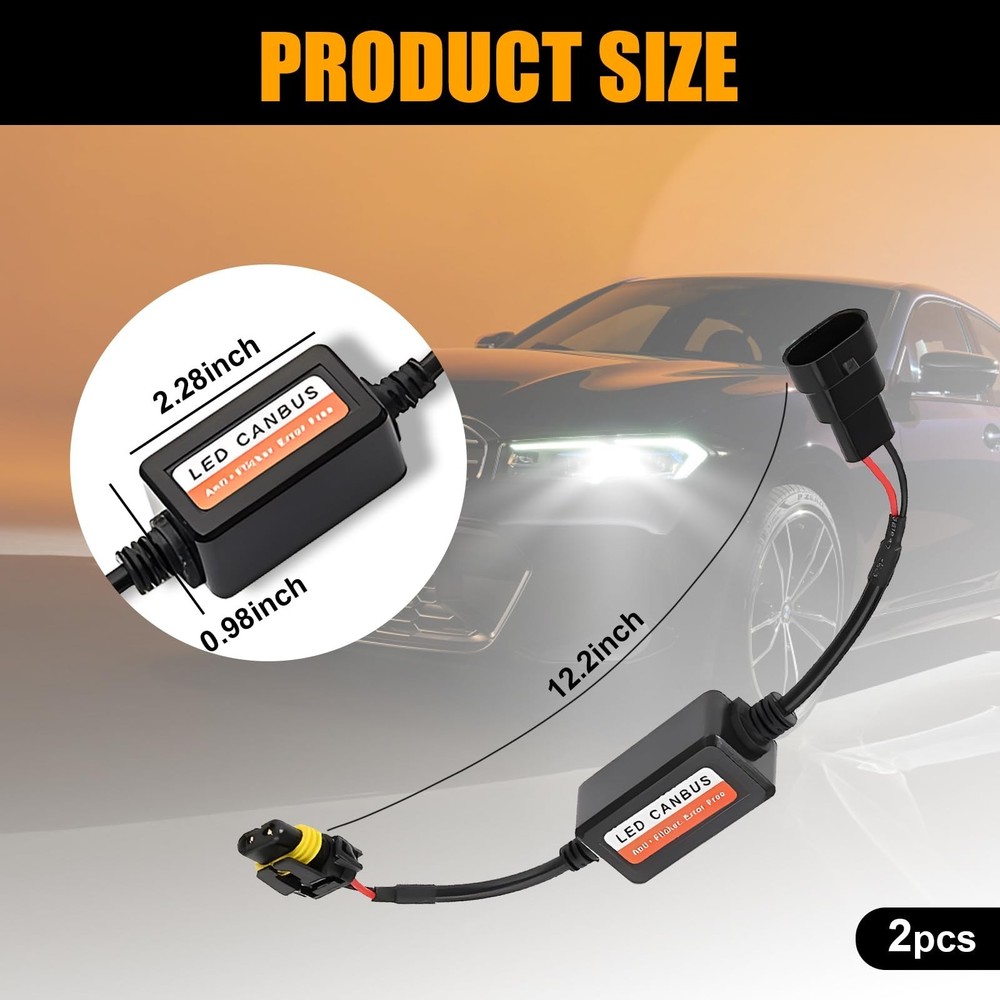 2 PCS Car 9006/HB4/9012 LED Decoder, Radio Audio Led Filter, Warning Error Fa...