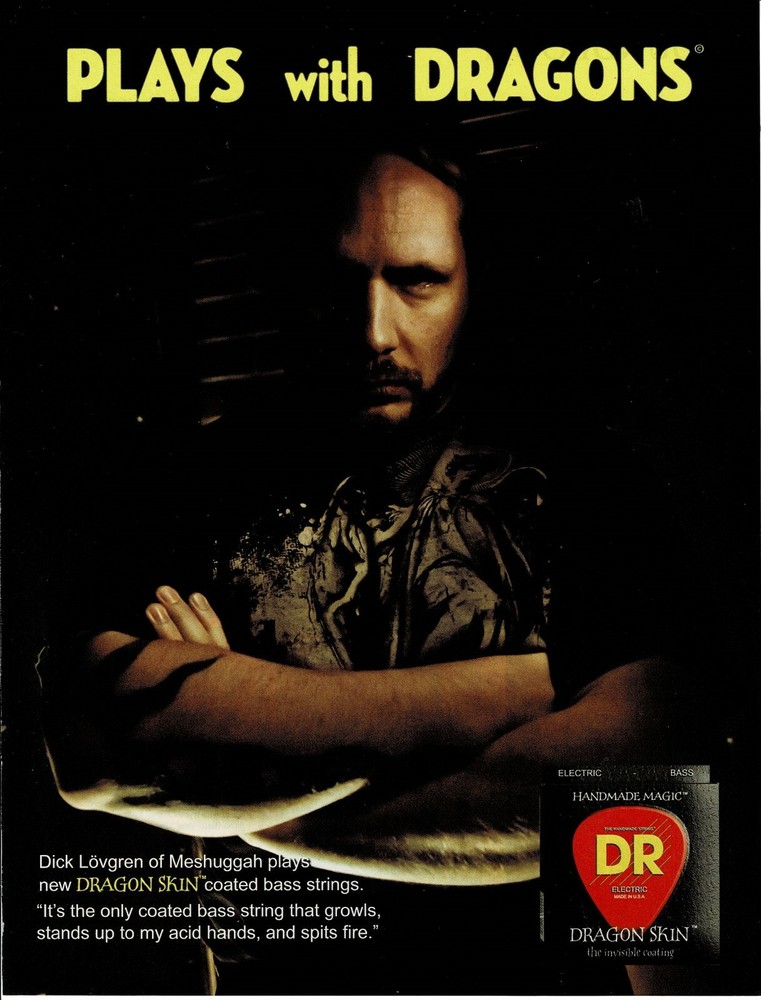 DICK LOVGREN of MESHUGGAH - DR Strings - 2012 Print Ad
