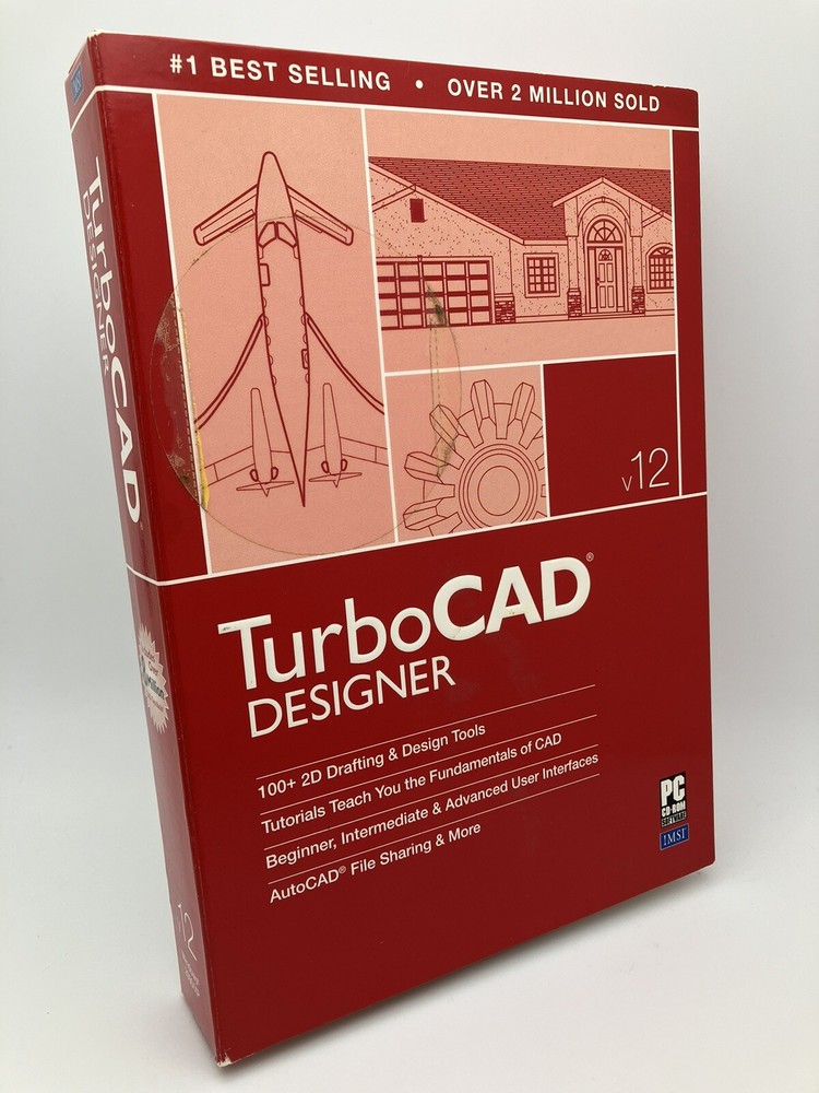 TurboCAD Designer V12 Windows 2D Drafting & Design NEW SEALED