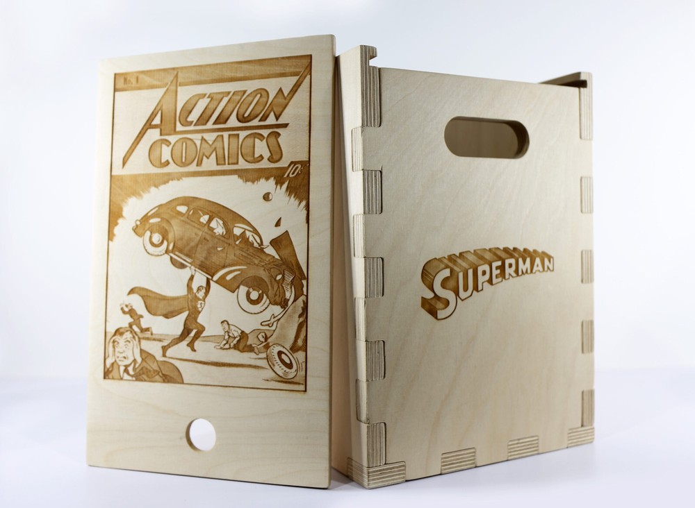 Superman Action Comics Timber Comic Storage Box *Comics Not Included