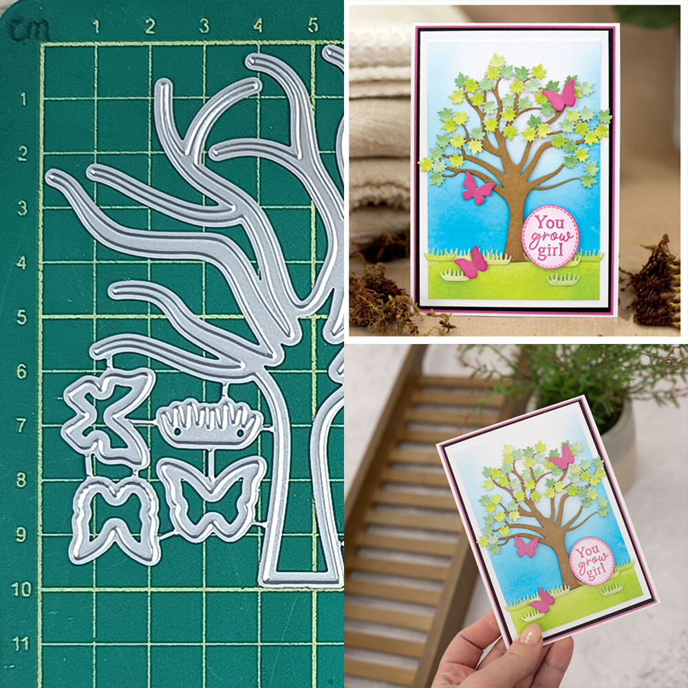 Tree Metal Cutting Dies Scrapbooking Paper Crafts Embossing Stencils Template
