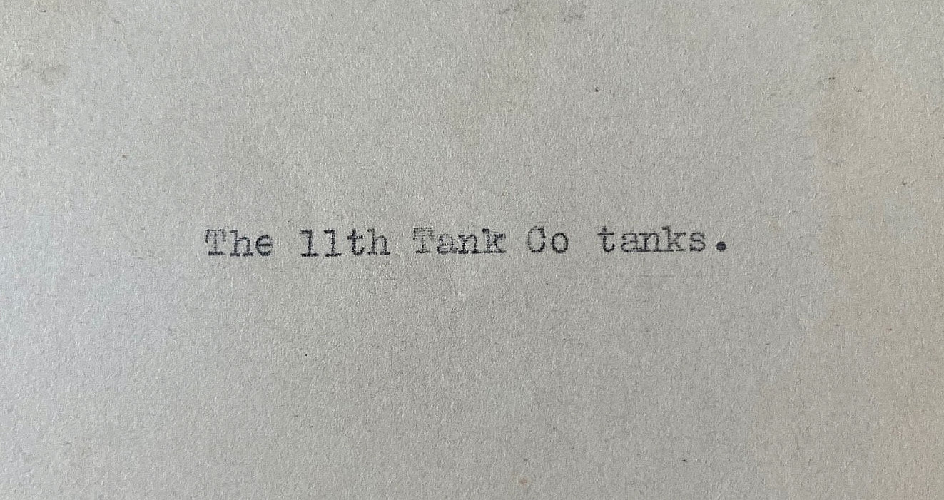 RARE! WW1 US ARMY 11TH TANK CO. SCHOFIELD BARRACKS TERR. of HAWAII 1922 PHOTO