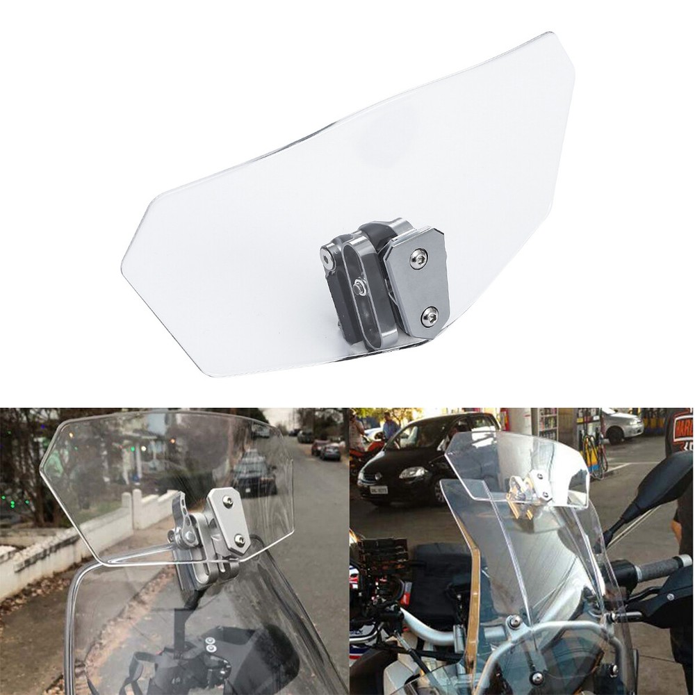 Adjustable Clip On Windshield Extension Spoiler Wind Deflector Fit For Motor