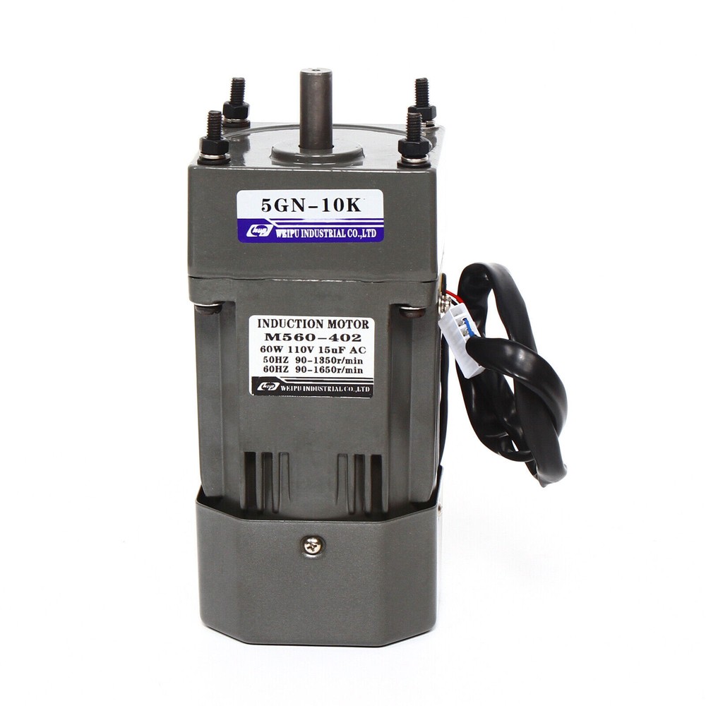 60W AC Gear Motor Electric Motor kit Variable Reducer Speed Controller 1:10(10K)