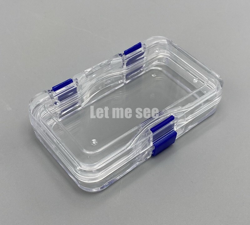 Hinged Display Box Clear Membrane Storage Boxes Jewelry False Teeth Case 10pcs