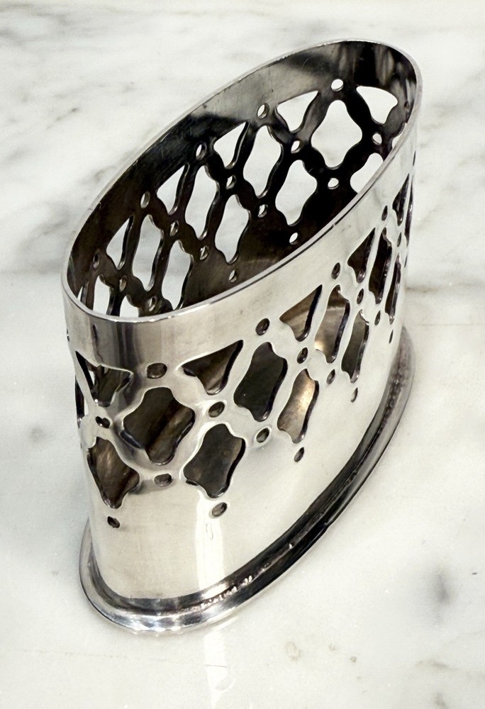 Vintage Silverplate Toothpick Holder by Hans Jensen/Eisenberg-Lozano, Denmark
