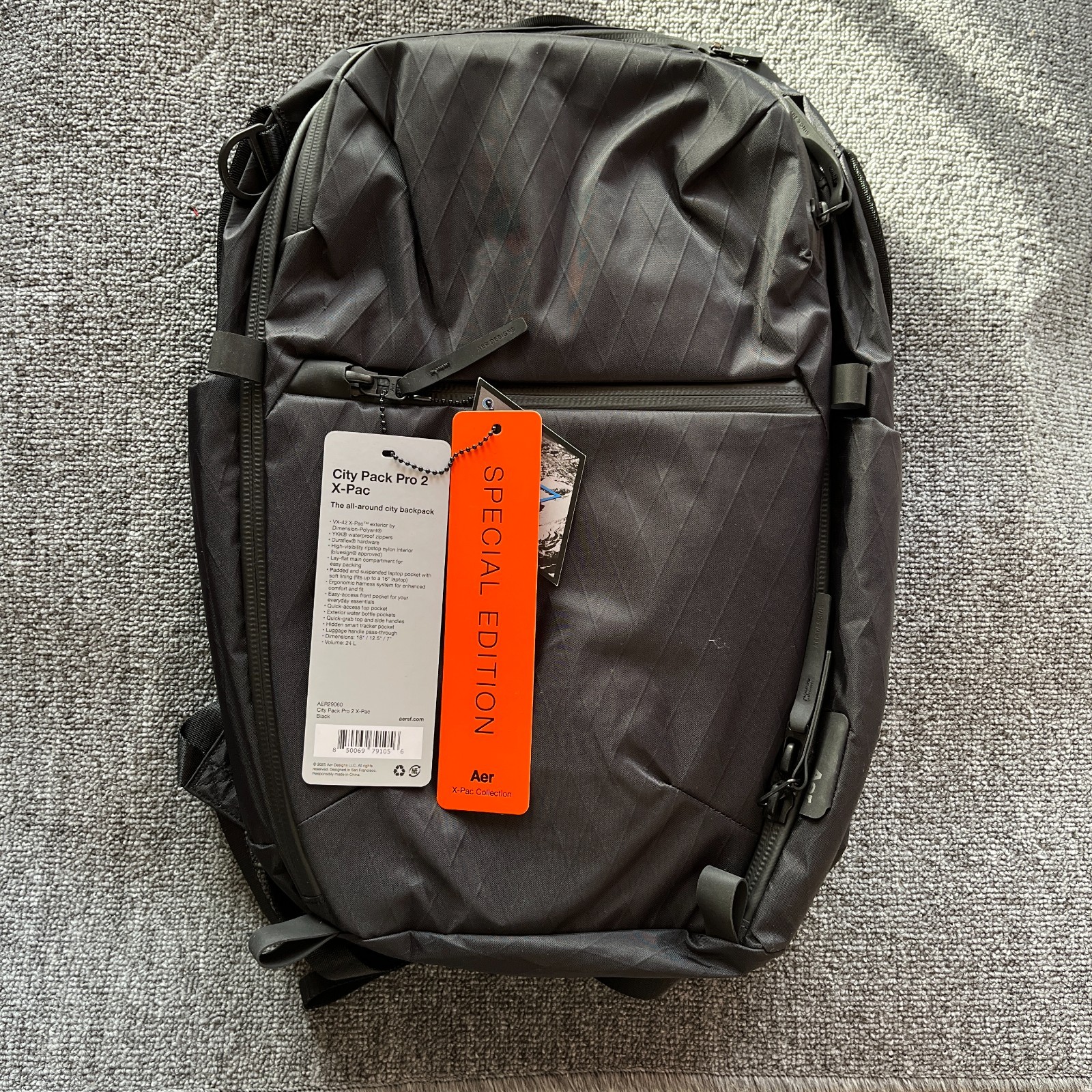 Aer City Pack Pro 2 X-Pac (24L) | Lay-Flat Laptop Backpack | Waterproof Zippers