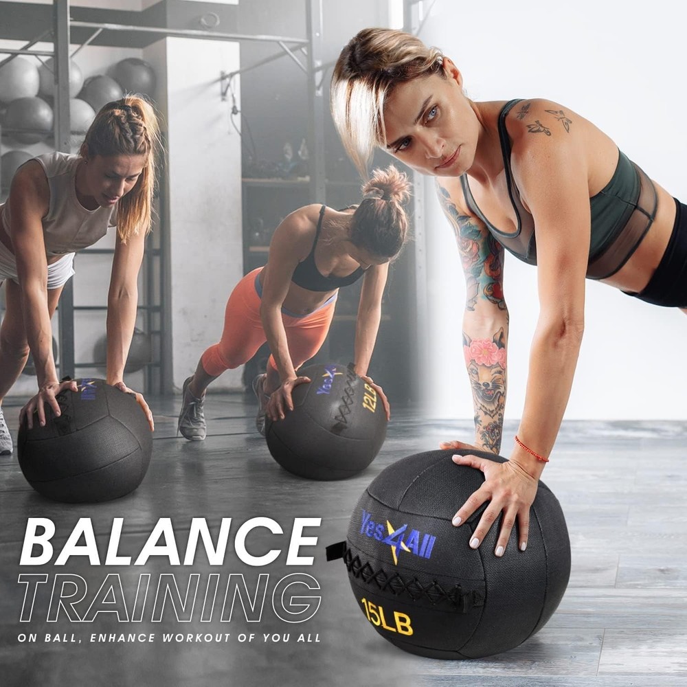 Wall Ball, Soft Leather Weighted Iron Sand Ball for Dynamic Multifunctional E...