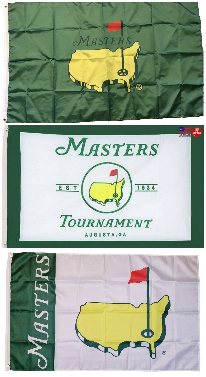 Masters Green Flag 3x5 Golf Banner Augusta Georgia Golf Club