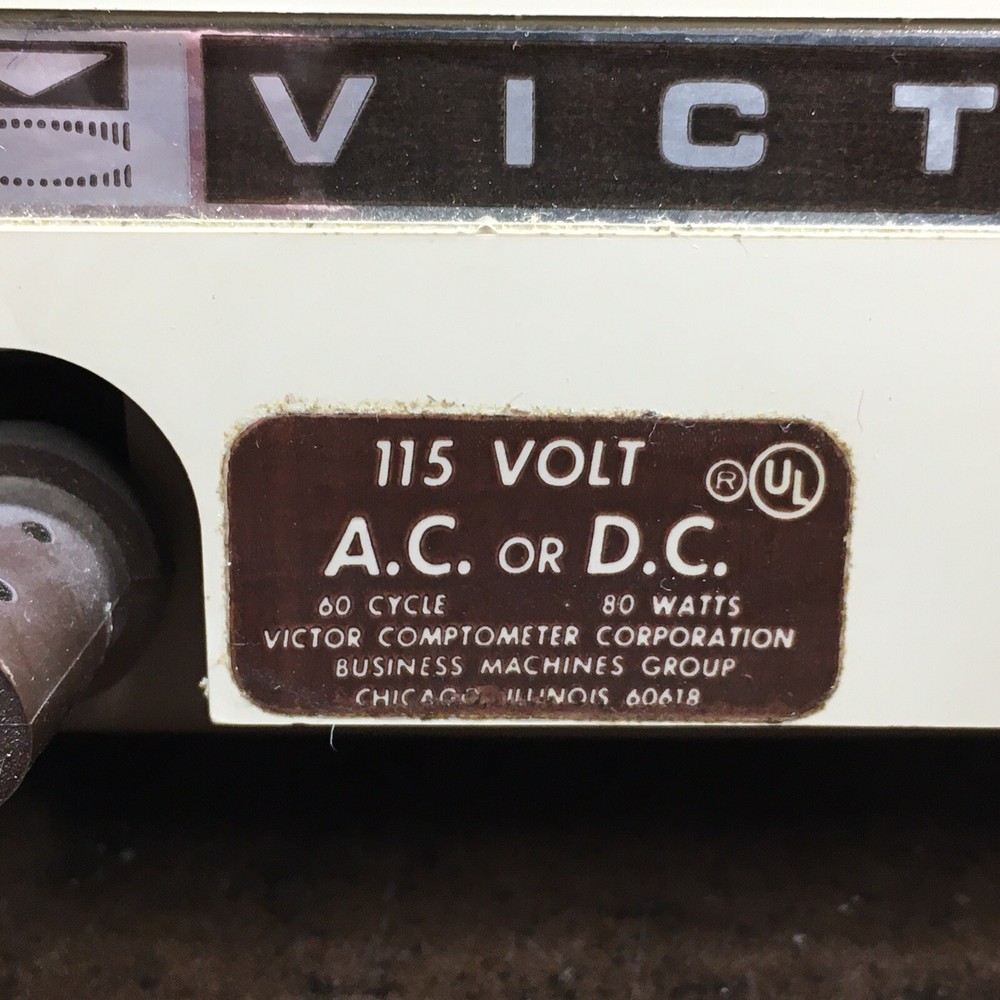 Vintage Victor Comptometer Adding Machine Calculator Model 7 82 54 *Needs Ink*