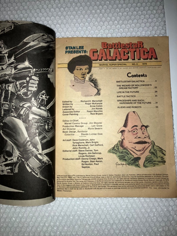Battlestar Galactica #8 Large Comic (1978) - A Marvel Super Special by Stan Lee