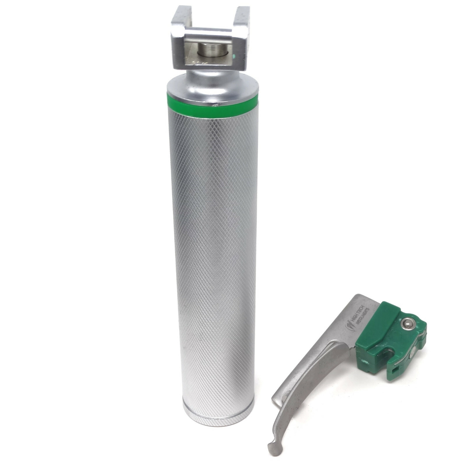 Laryngoscope Set 6 PCS Intubaion Blades + Handle Fiber-Optic Kit with Black Case