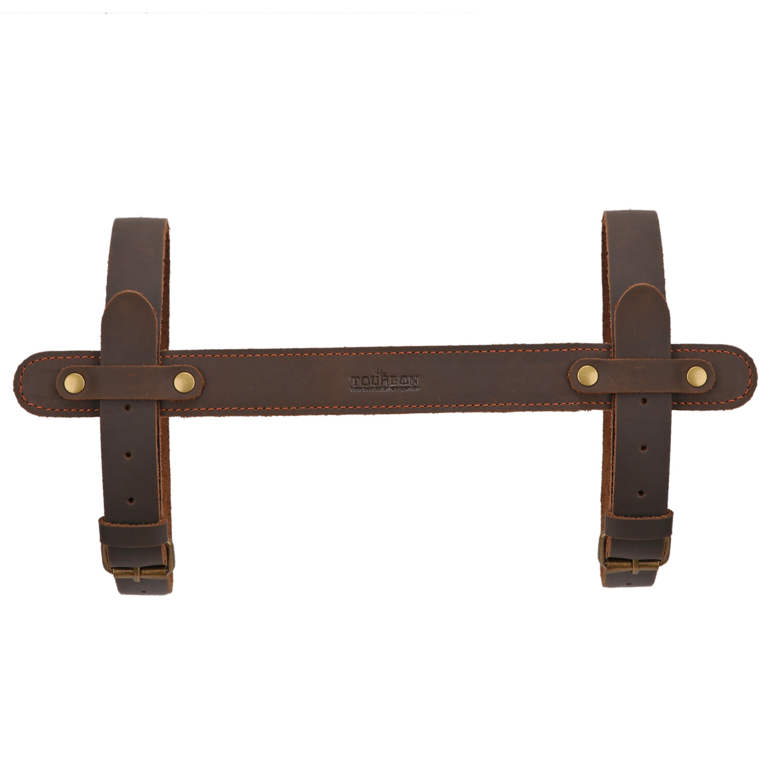 TOURBON Leather Picnic/Motorcycle Blanket Carry Handle Camp Belt Bedroll Strap